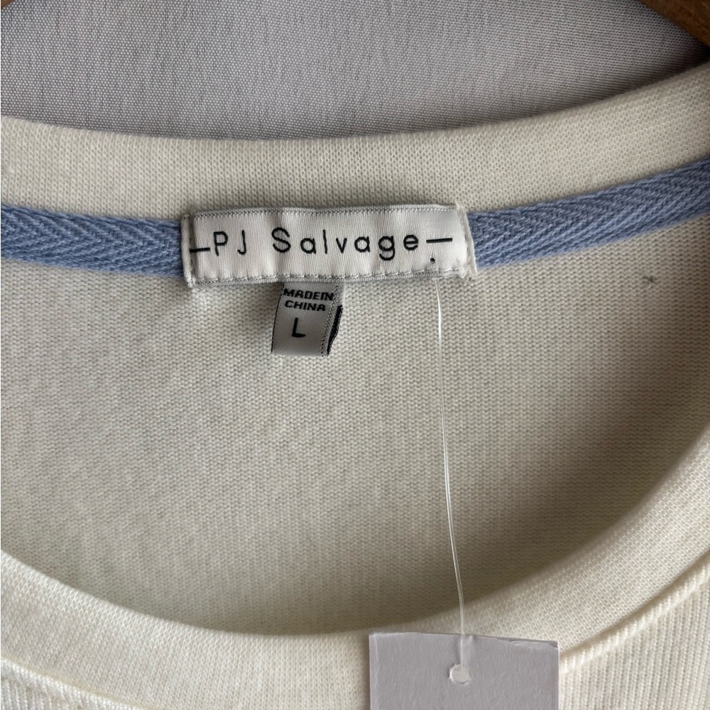 PJ Salvage Cream Top with Subtle Star Details - Picture 4 of 8